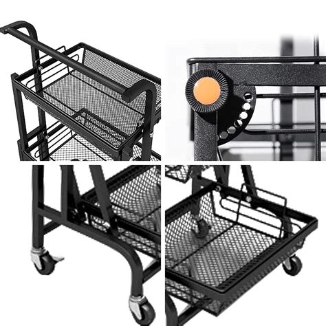 Buy 3 Tier Rolling Utility Cart Multifunctional Organization Cart With