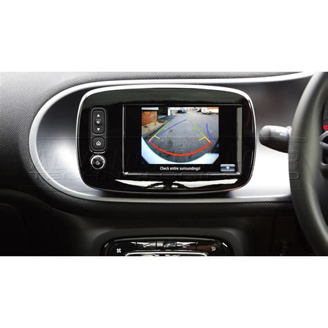 Smart 453 Leather Armrest - White Stitch - Advanced In-Car Technologies