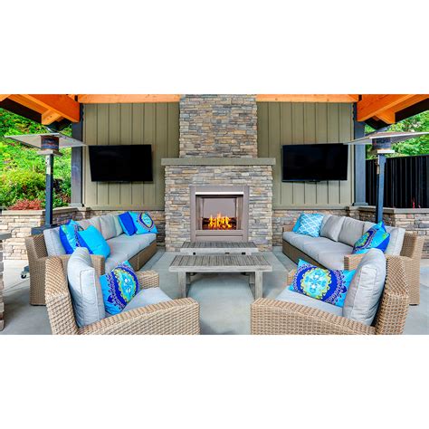 Bluegrass Living Vent Free Stainless Outdoor Gas Fireplace Insert With