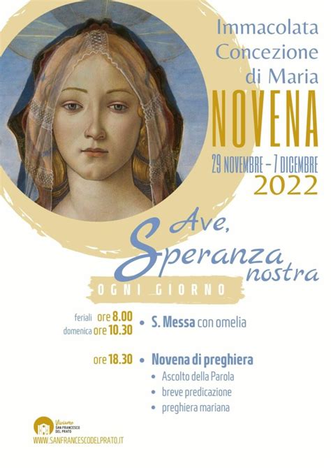 Novena Dellimmacolata 2022 San Francesco Del Prato