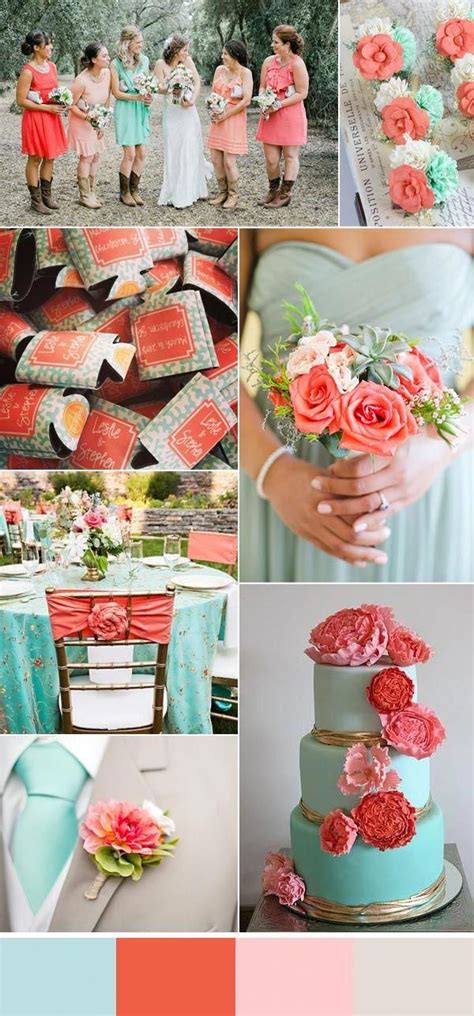 Light Blue And Coral Summer Wedding Ideas Summer Wedding Colors