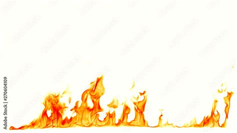 Fire flames isolated on white background. Stock Photo | Adobe Stock