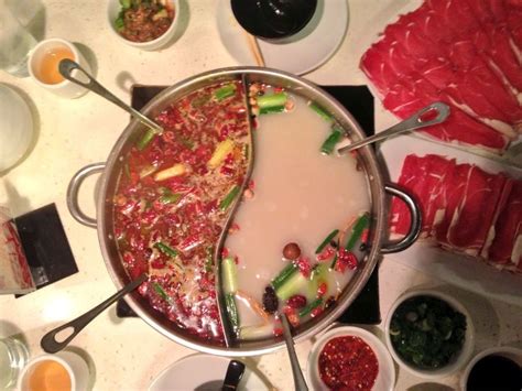 Yin Yang Mongolian Hot Pot Aromatic Lamb Broth Stew Ready To Cook Fresh Seafood Squash Lotus