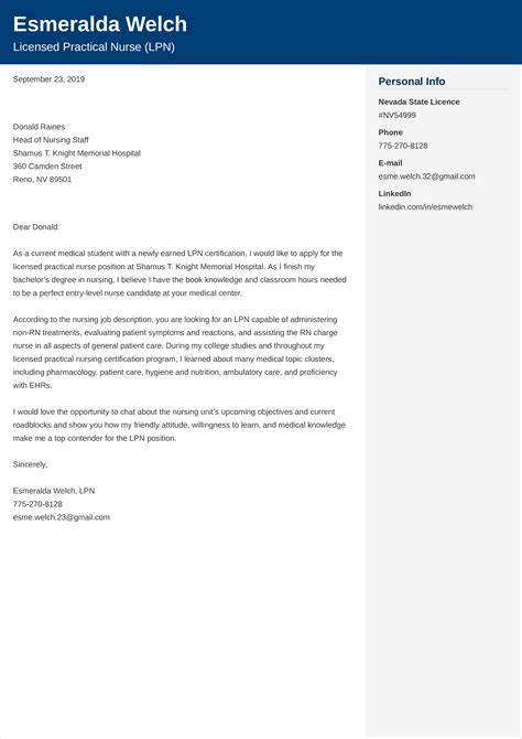 Nursing Cover Letter Examples And Templates 2024