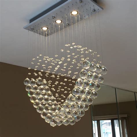 A1A9 Heart Shape Crystal Chandelier Modern Crystal Romantic LED