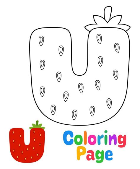 Coloring page with Alphabet U for kids 16841528 Vector Art at Vecteezy