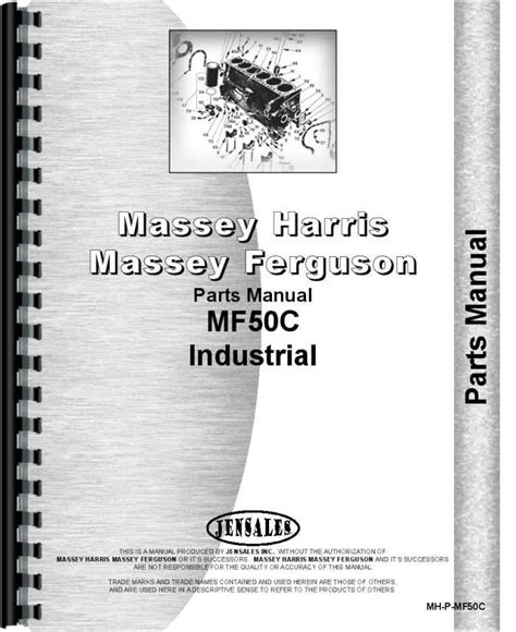 Massey Ferguson 50c Industrial Tractor Parts Manual