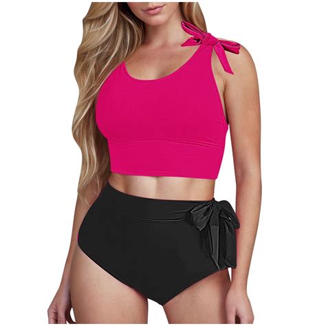 Rydcot Womens Bikini Swimsuits High Waisted Women Tummy Control Bikini Modest Bathing Suit