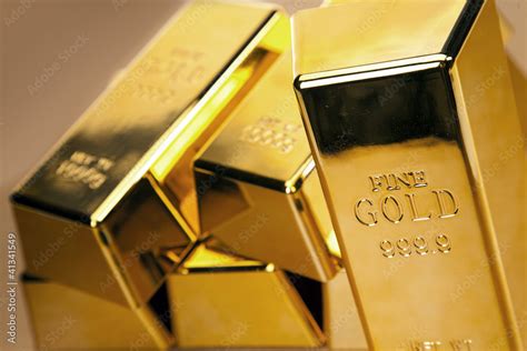 Gold bars photo, studio shots, closeup Stock Photo | Adobe Stock