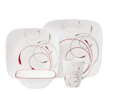 Corelle Splendour 16pc Glass Dinnerware Set Serves 4 White Canadian