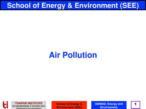 SOLUTION: Air pollution - Studypool