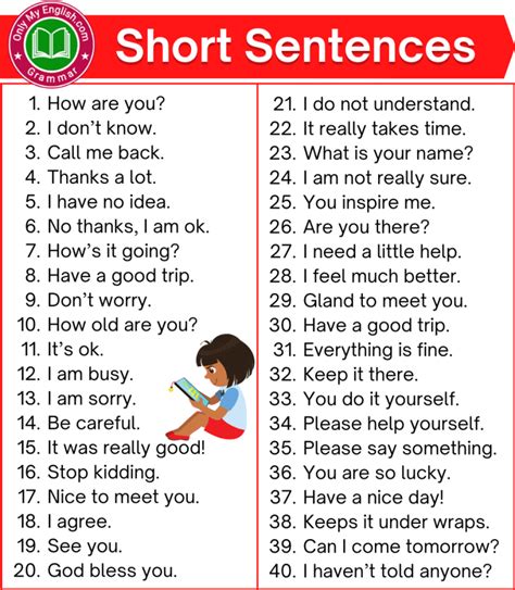 100 Short Sentences In English Onlymyenglish English Sentences