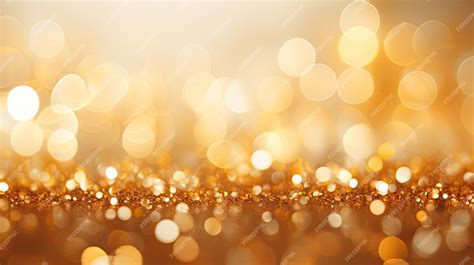 Premium AI Image | Golden Bokeh Light Abstract Background