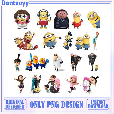 Minions movie characters png bundle, minions banana png, minion ...