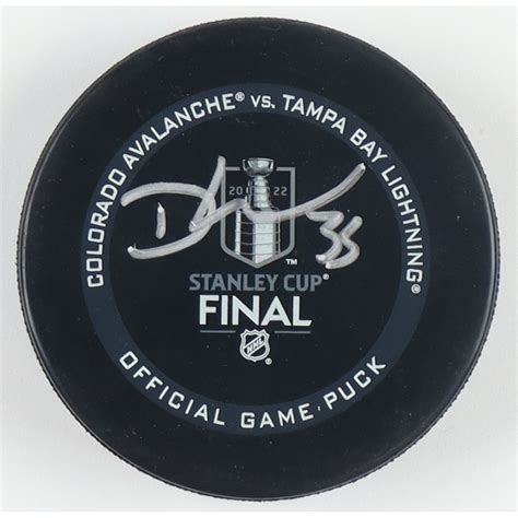 Darcy Kuemper Signed Avalanche 2022 Stanley Cup Final Logo Hockey Puck