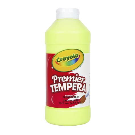 Crayola Premier Tempera Paint Pint Fluorescent Chartreuse