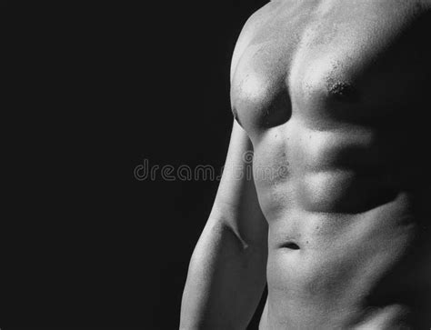 Pancarta Con Desnudo Man Bare Torso Cuerpo Recortado De Gay Sexy Muscular Desnudo Tipo De Abs