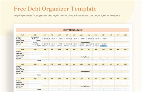 Free Debt Spreadsheet Templates Editable And Printable