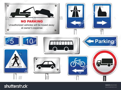 Road Signs European Stock Vector (Royalty Free) 80241835 | Shutterstock