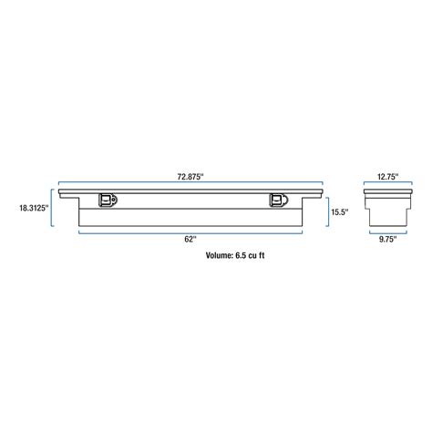 Black Aluminum Crossover Truck Bed Tool Boxes - KASSICO