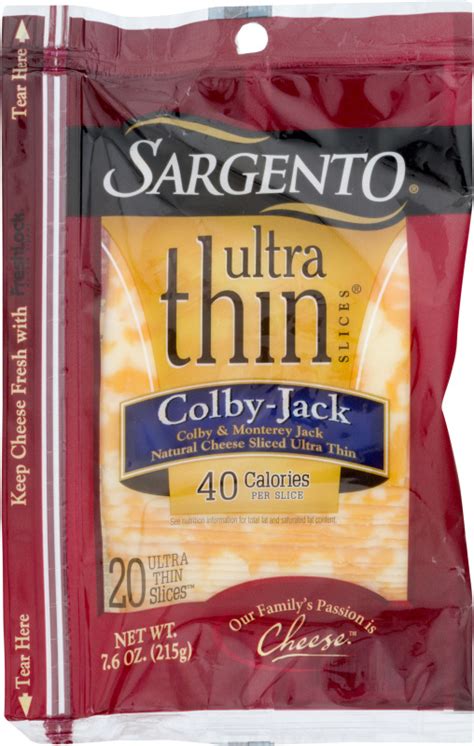 Sargento Ultra Thin Colby Jack Cheese Slices Ct Sargento