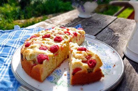 Rhabarber Himbeer Kuchen So nach Gefühl