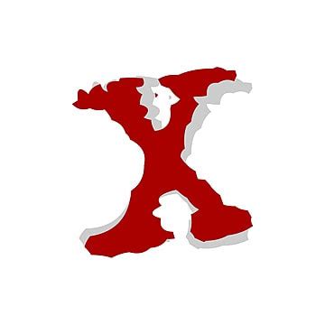 Letter X Shaped Vector Logo With White Ribbons Vector Ribbon