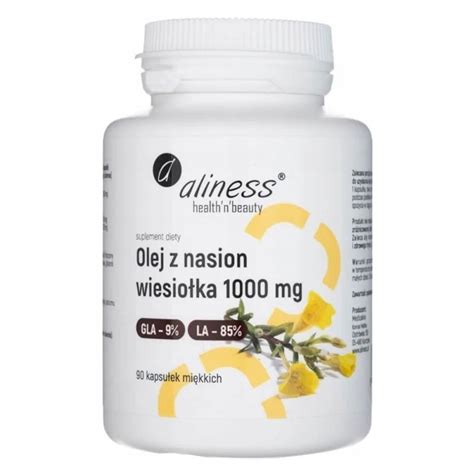 Aliness Olej z Nasion Wiesiołka 1000 mg 90 kaps UKŁAD POKARMOWY