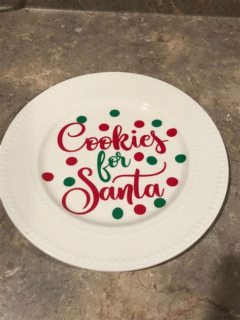 Cookies For Santa Christmas Plate Personalized Plate Etsy Christmas