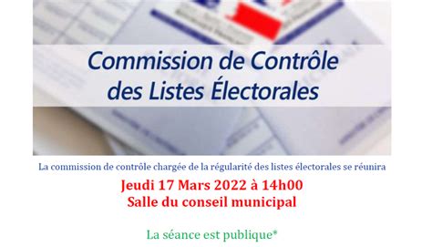 S Ance Publique De Contr Le Des Listes Lectorales