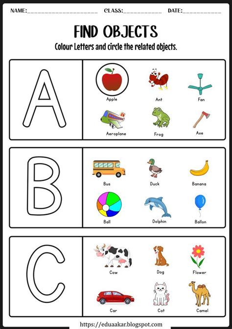 Preschool Activities Printables 