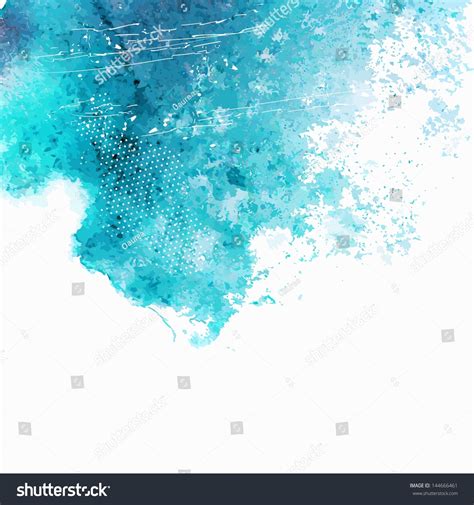 Vector Background Turquoise Watercolor Splash Watercolor Spots