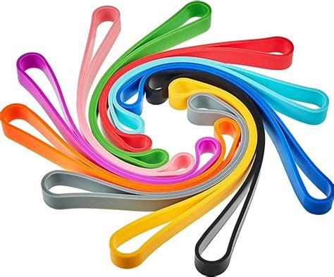 10 Pieces Large Silicone Rubber Bands 7 Inch Elastic Rubber Wrapping