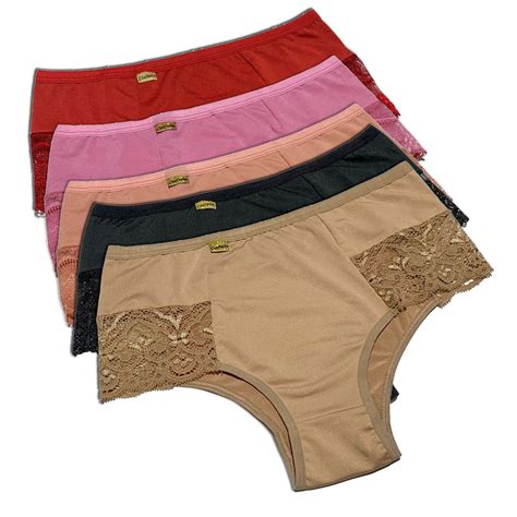 Kit Lingerie 10 Calcinhas Plus Size Cintura Alta Renda TJ