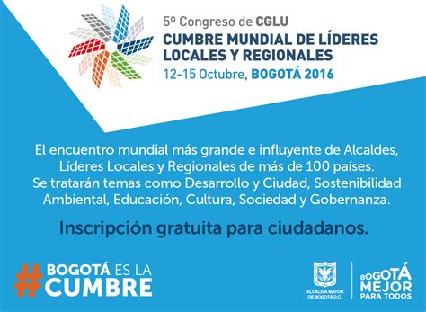 Cumbre Mundial De Lideres Locales Y Regionales Bogot Ticketcode