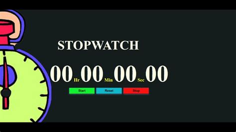 How To Make Stopwatch Using Html Css Javascriptsource Code Youtube