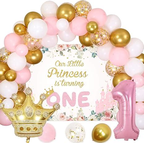 Amazon.com: kreat4joy Little Princess 1st Birthday Decorations, Gold ...