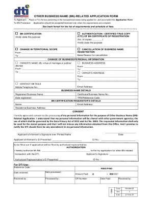 Fillable Online Application Form Ctc Of Dti Certificatepdf Scribd