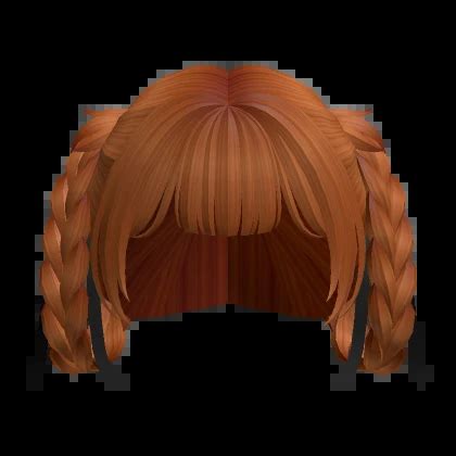 Y K Braided Fluffy Pigtail Braids In Ginger Roblox Item Rolimon S