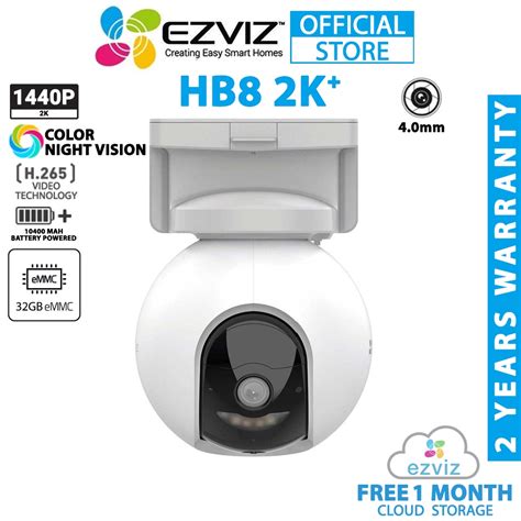 Ezviz Hb K Mp P Rechargeable Battery Powered Pan Tilt Wi Fi