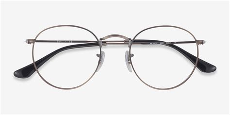 Ray Ban Rb3447v Round Round Gunmetal Frame Eyeglasses Eyebuydirect