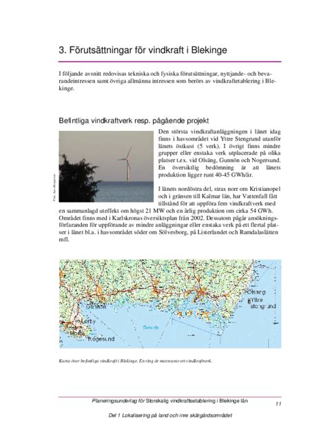 Planeringsunderlag för Storskalig vindkraftsetablering i Blekinge län