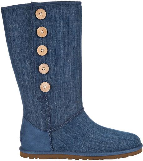 Ugg Blue Denim Boot In Blue Lyst