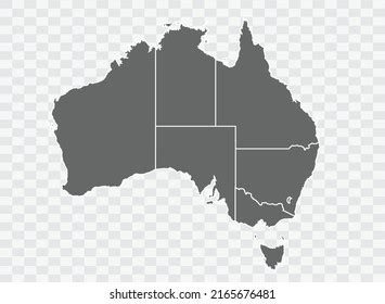 Australia Map Grey Color On Background Stock Vector Royalty Free