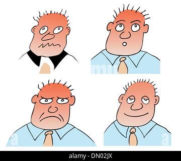 Different Facial Expressions Stock Vector Image Art Alamy