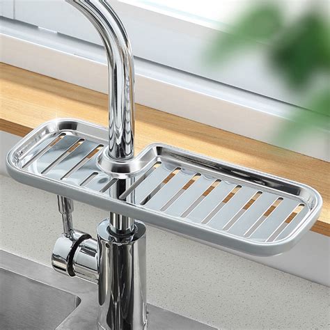 Njspdjh 2 In 1 Sink Storage Rack Holder Kitchen Shelf Multifunctional