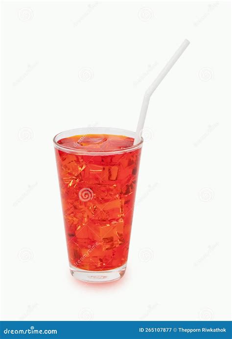 Clean Water Orange Light Nectar In A Glass Ice White Drinking Straw To