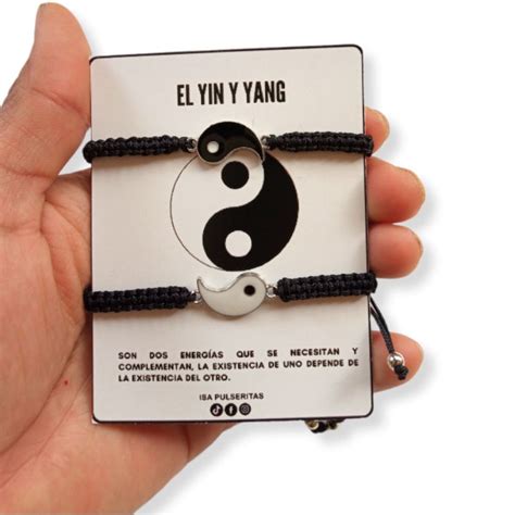 D O Pulseras Yin Yang De Hilo Tejido Ajustables Para Compartir Parejas