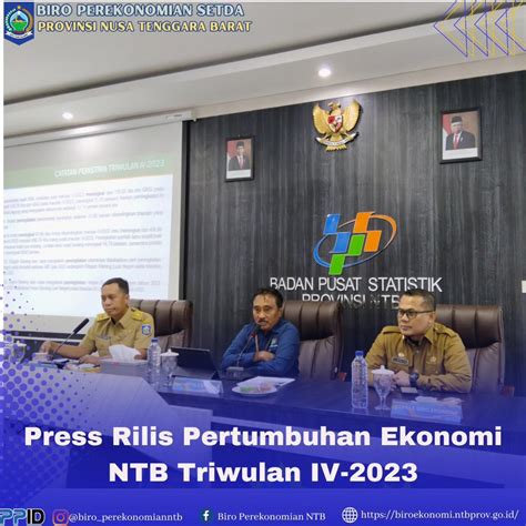 Press Rilis Pertumbuhan Ekonomi NTB Triwulan IV 2023 BIRO