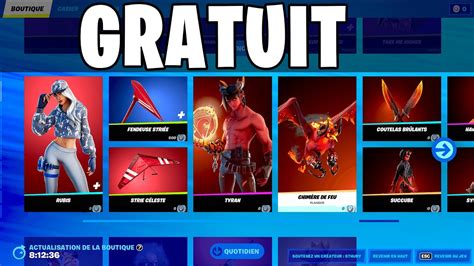 OBTENIR TOUT LES SKIN DE LA BOUTIQUE GRATUITEMENT SUR FORTNITE YouTube